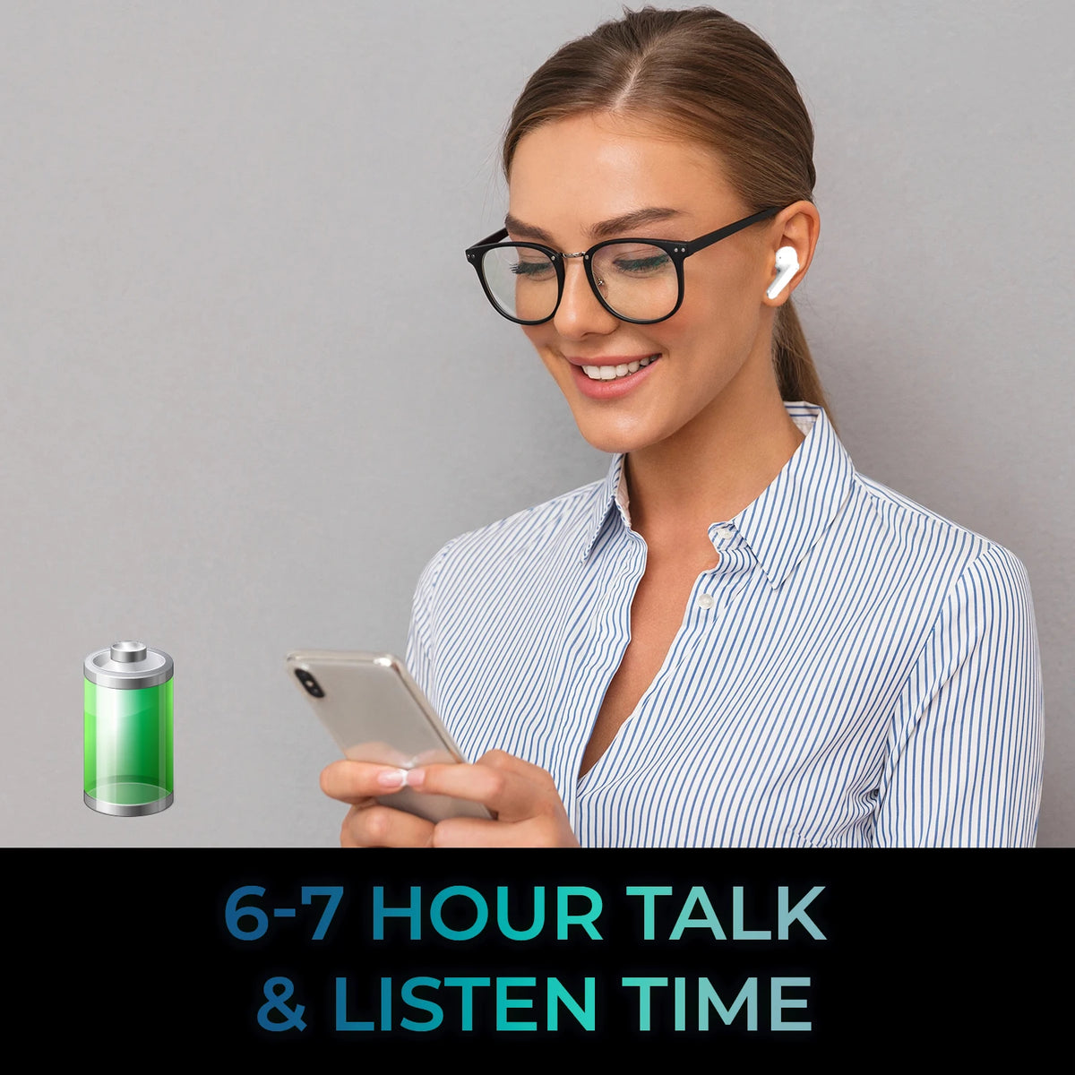 Wireless Bluetooth Earbuds With Dual Microphones And Touch Control
