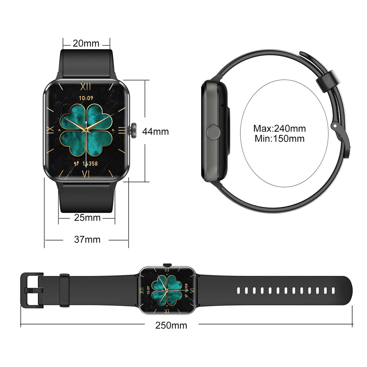 Bluetooth Call Smart Watch Featuring Fitness Tracking And Heart Rate Monitor