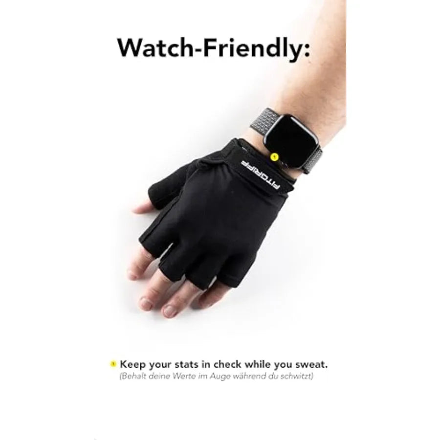 Padded Fingerless Workout Gloves For Gym Training And Weightlifting