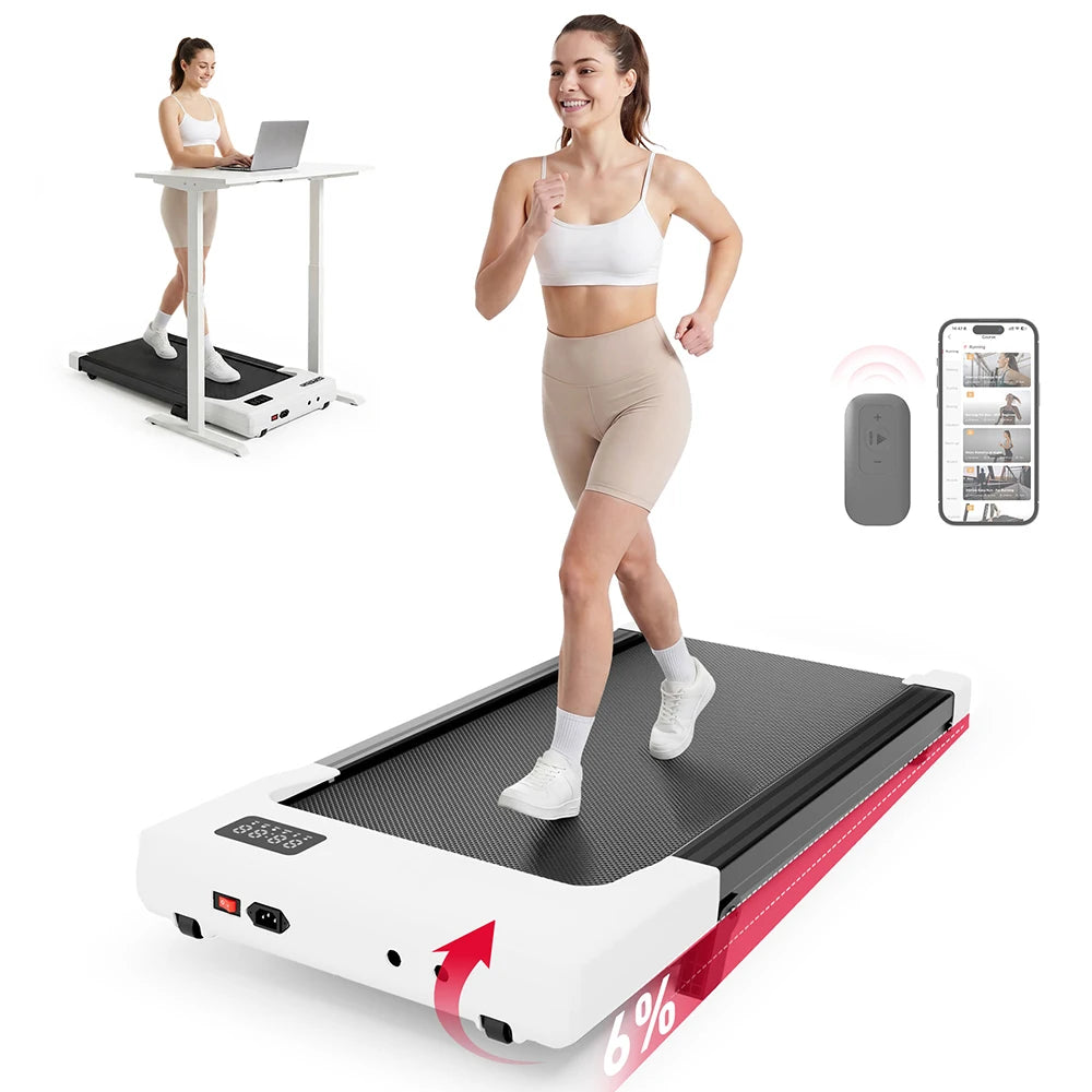 Lacuffy 2.5HP Bluetooth Walking Pad Under Desk Treadmill Remote Control