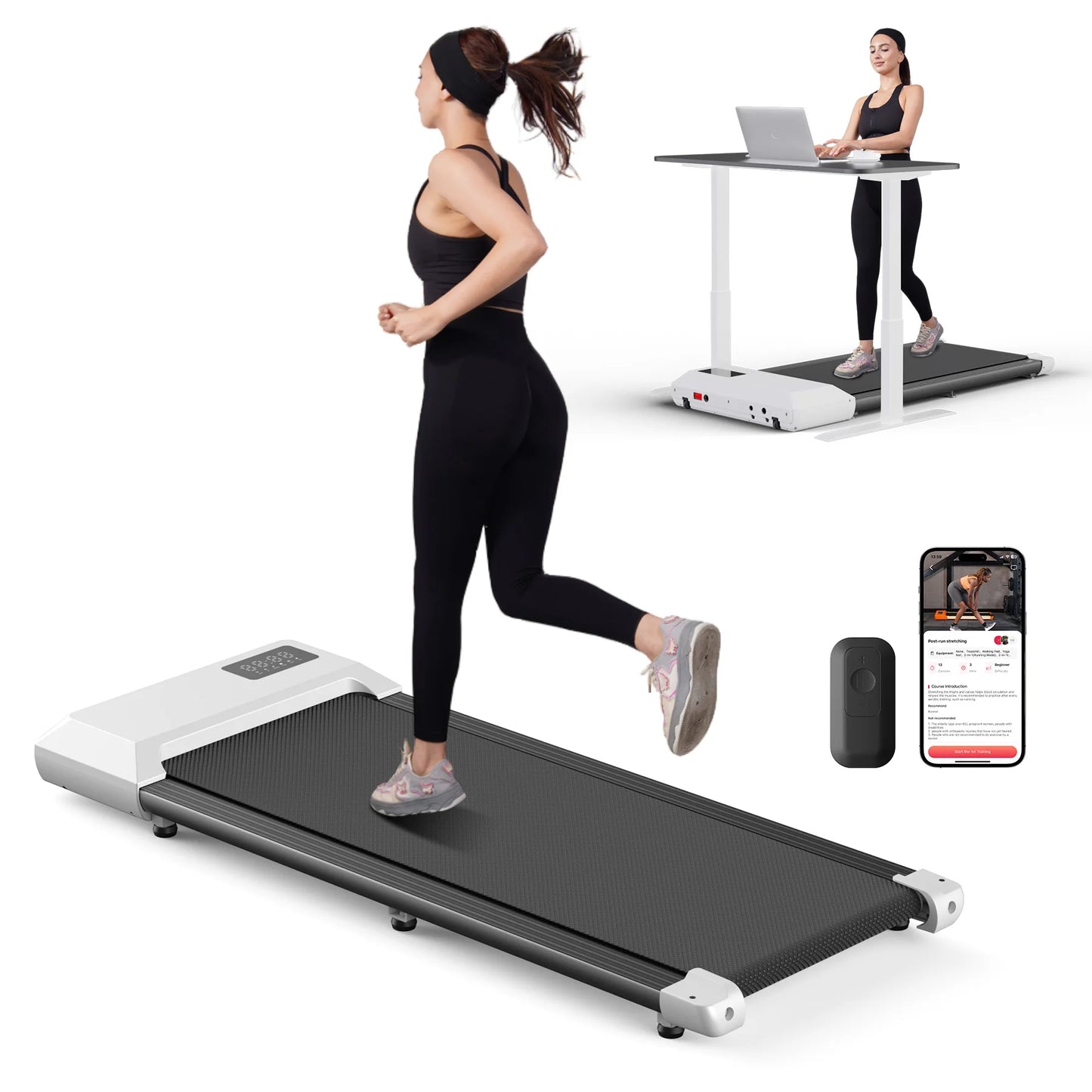 Superun 2In1 Treadmill For Home Use 2.5HP Walking Running