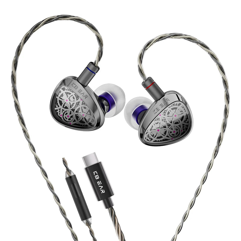 KBEAR Dynamic Driver HiFi Wired Earphones With Microphone And Cable