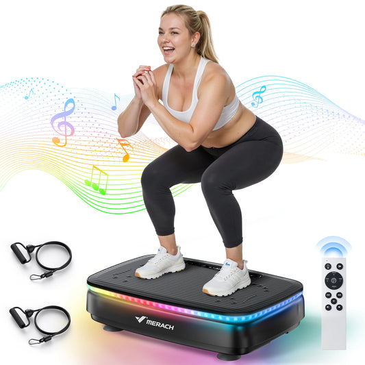 MERACH Vibration Plate Exercise Machine Light Whole Body Workout Platform