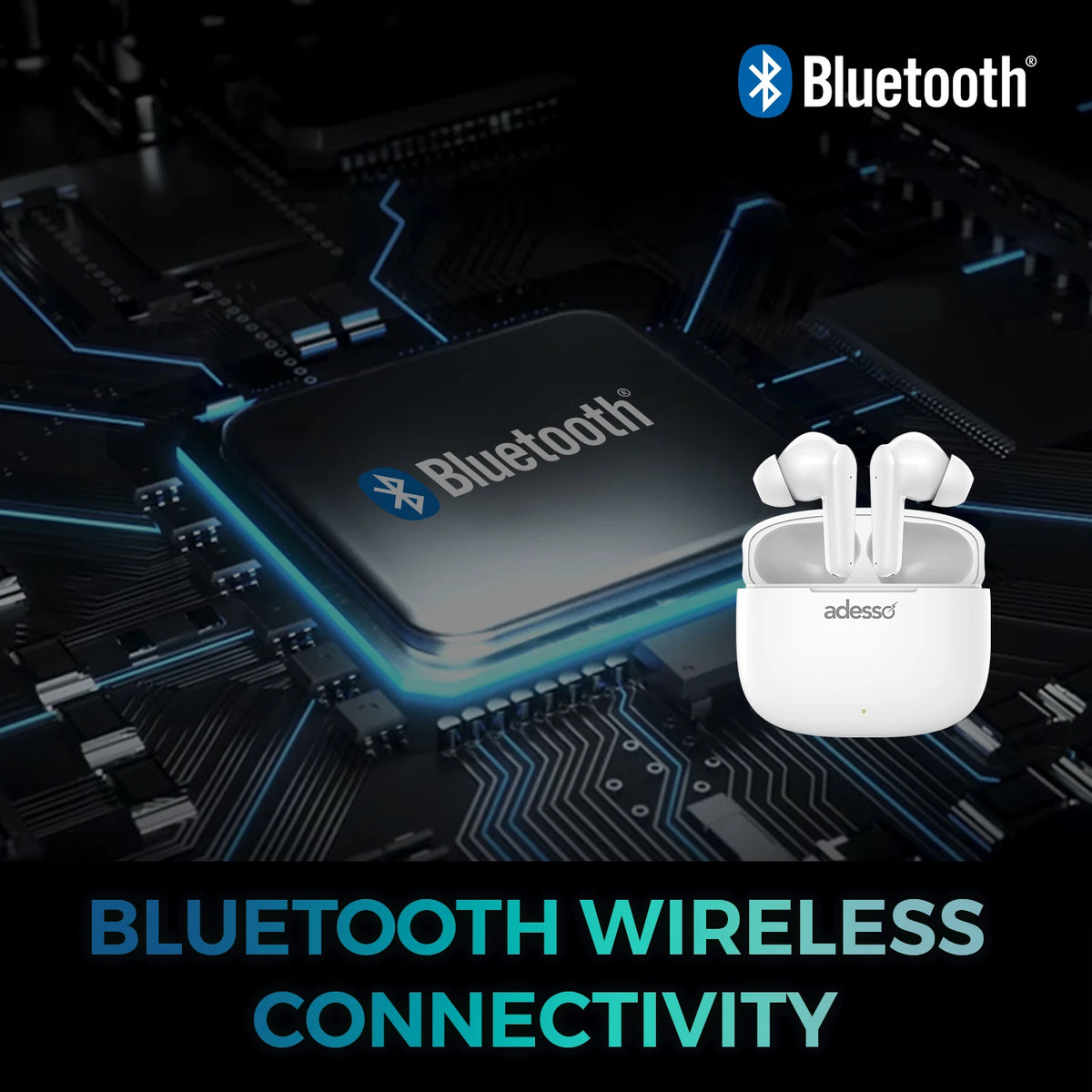 Wireless Bluetooth Earbuds With Dual Microphones And Touch Control