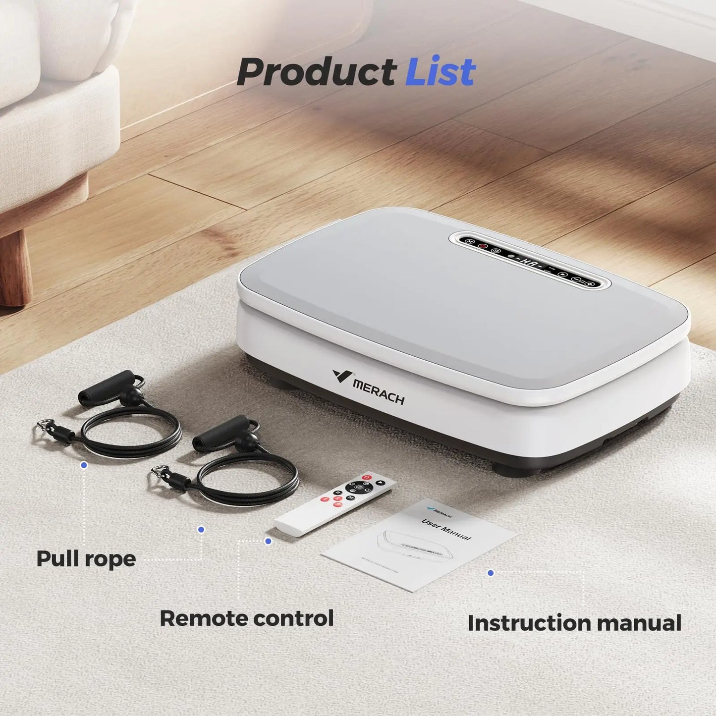 MERACH Vibration Plate Exercise Machine Light Whole Body Workout Platform