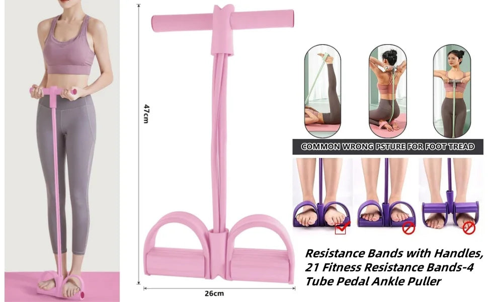 Natural Rubber Resistance Pedal Bands For Fitness Workout