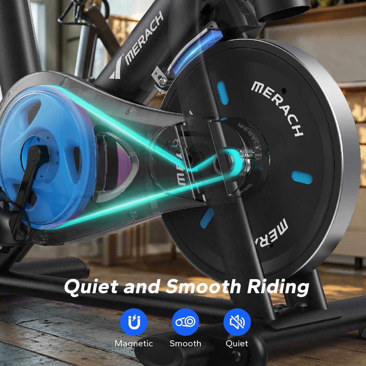 Merach Magnetic Stationary Exercise Bike Bluetooth App Control