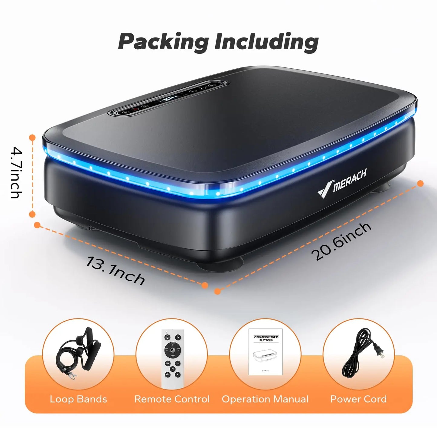 MERACH Vibration Plate Exercise Machine Light Whole Body Workout Platform