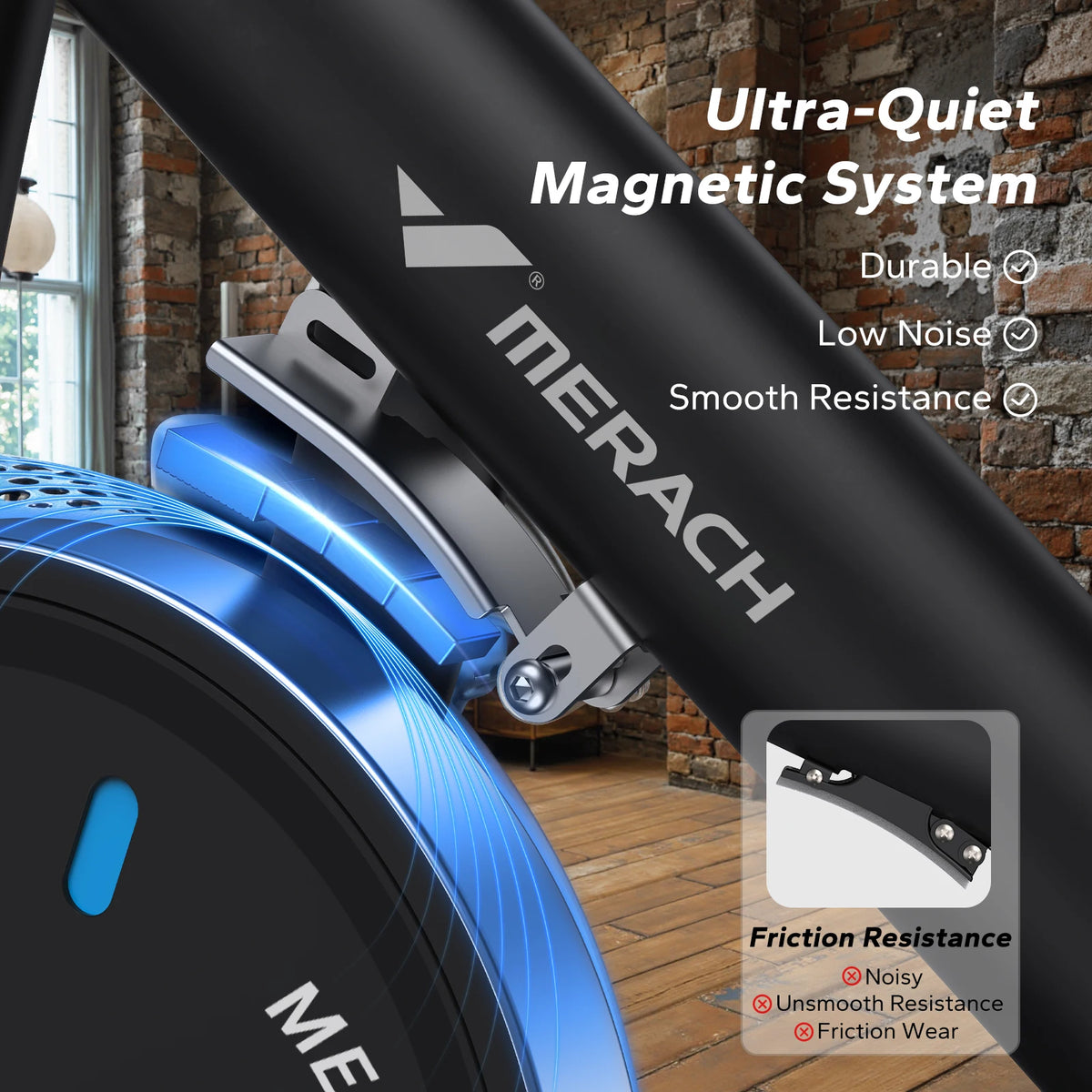 Merach Magnetic Stationary Exercise Bike Bluetooth App Control