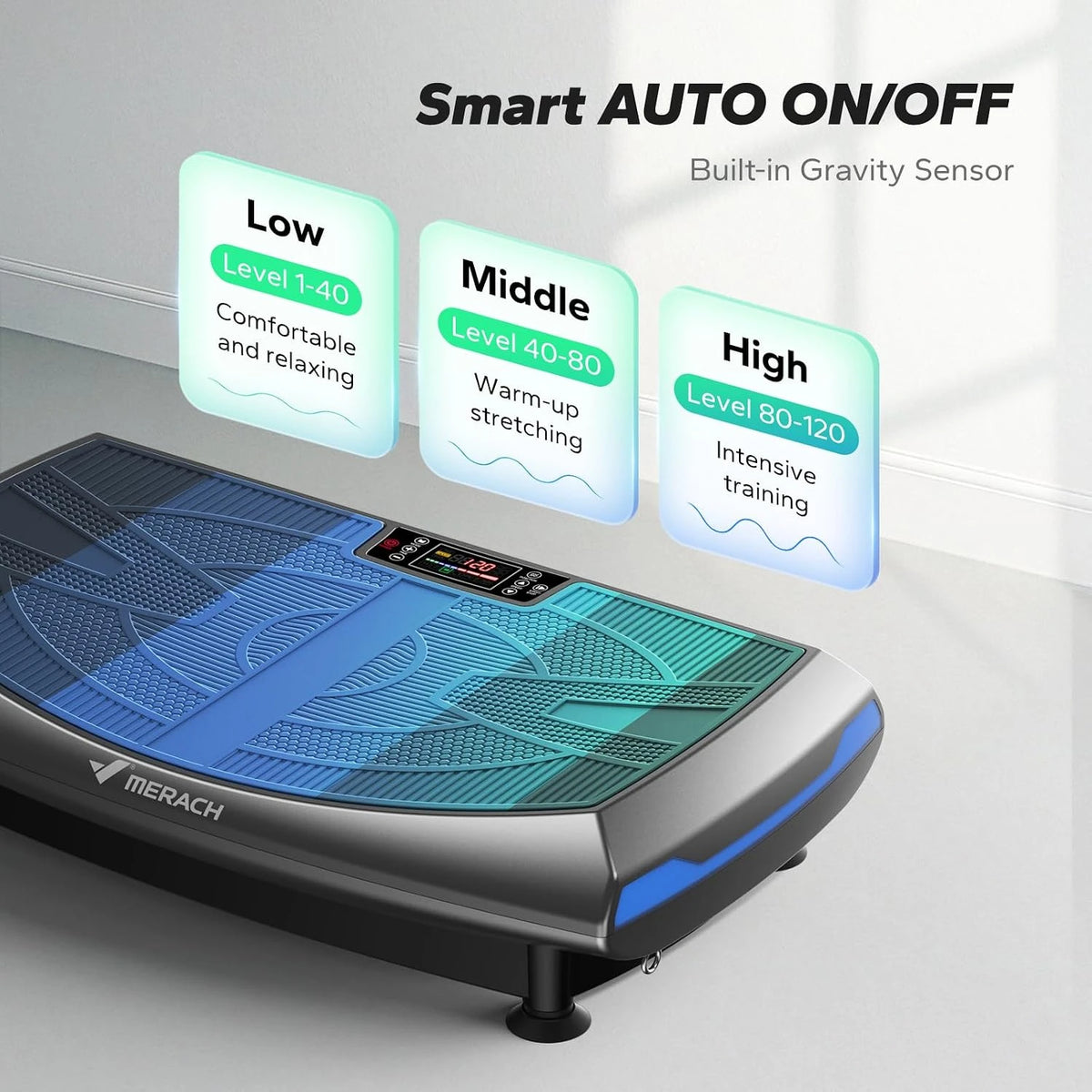 Merach 4D Vibration Plate Exercise Machine With Resistance Bands