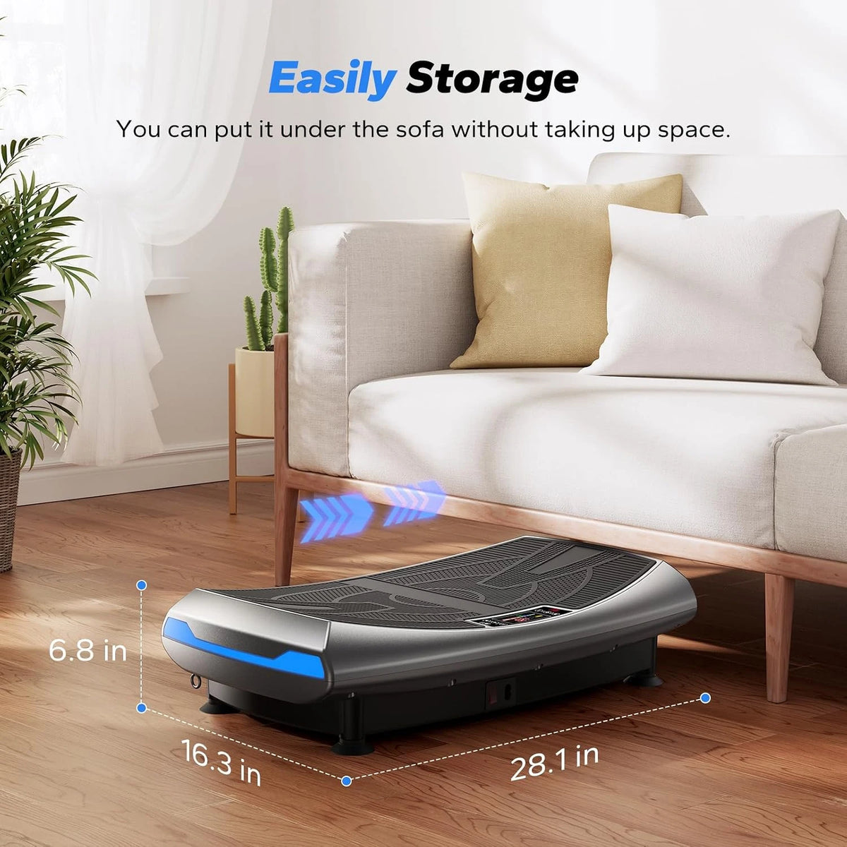 Merach 4D Vibration Plate Exercise Machine With Resistance Bands