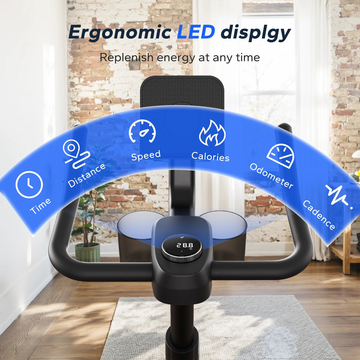 Merach Magnetic Stationary Exercise Bike Bluetooth App Control