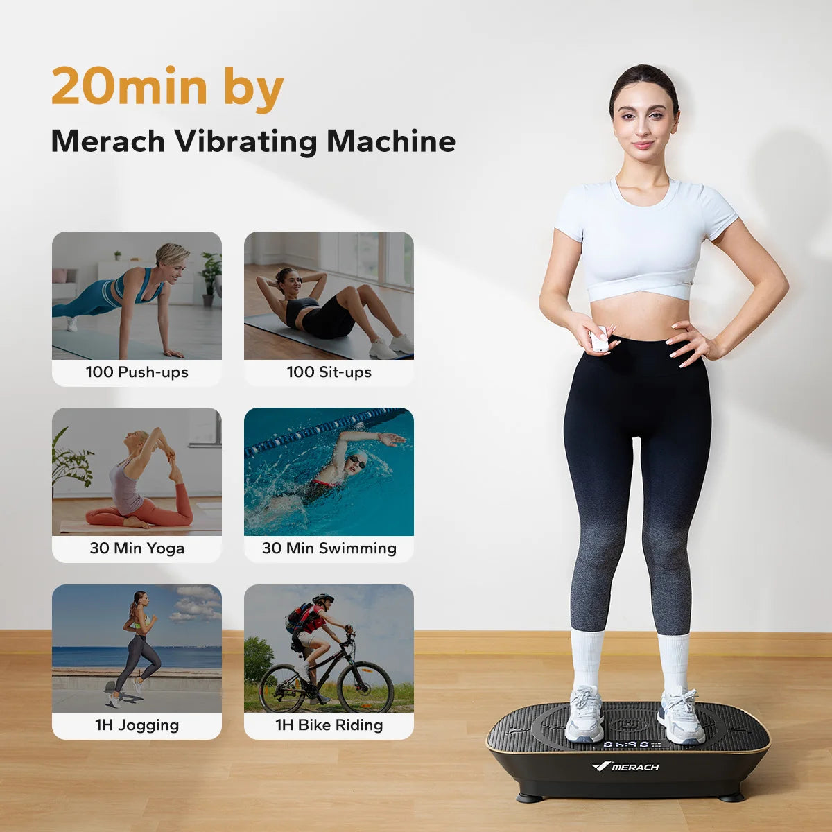 Merach Vibration Plate Exercise Machine For Whole Body Workouts