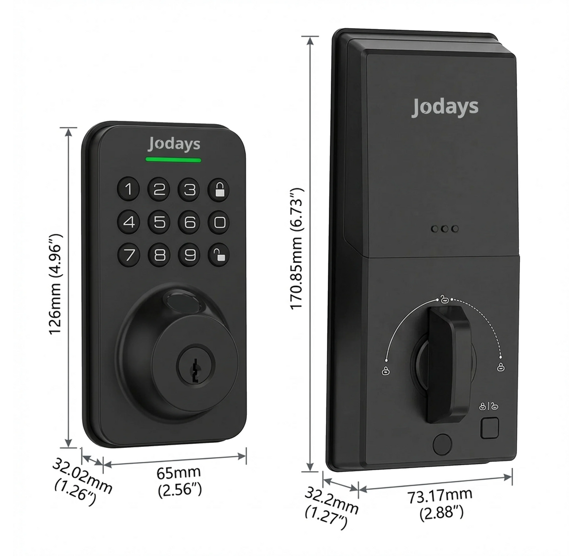 Jodays Smart Deadbolt Lock With Bluetooth And Fingerprint Access