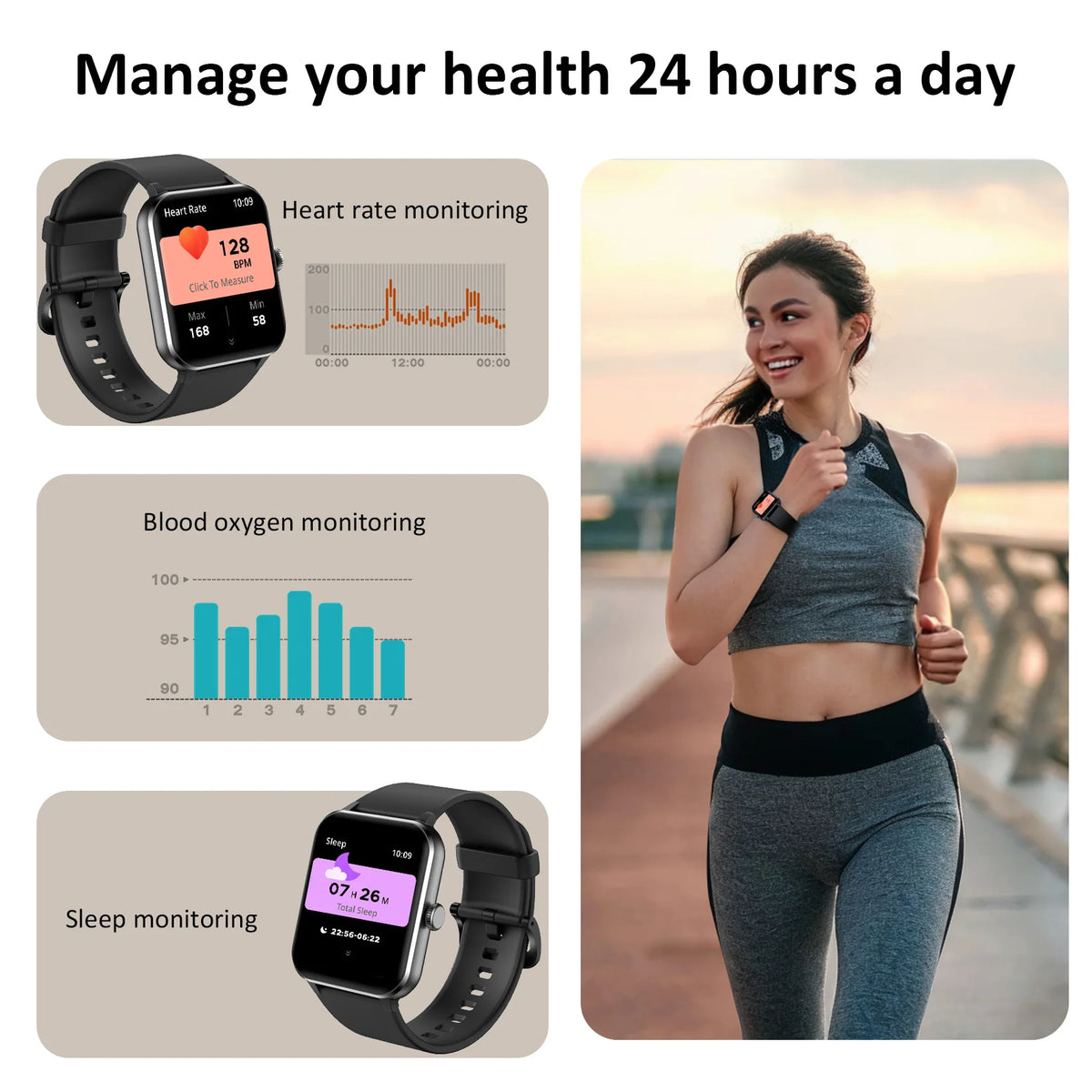 Bluetooth Call Smart Watch Featuring Fitness Tracking And Heart Rate Monitor