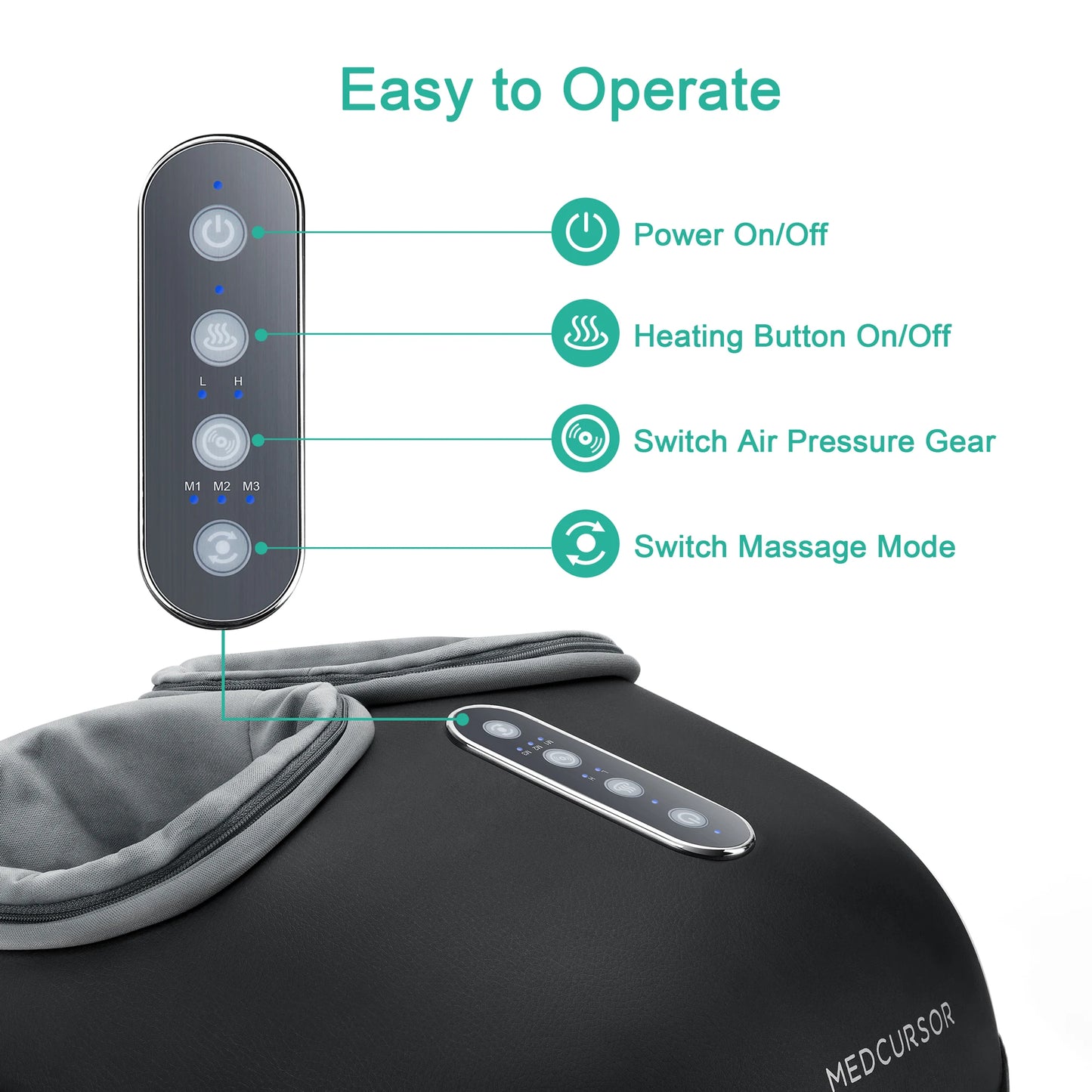Medcursor Shiatsu Foot Massager With Heat Roller