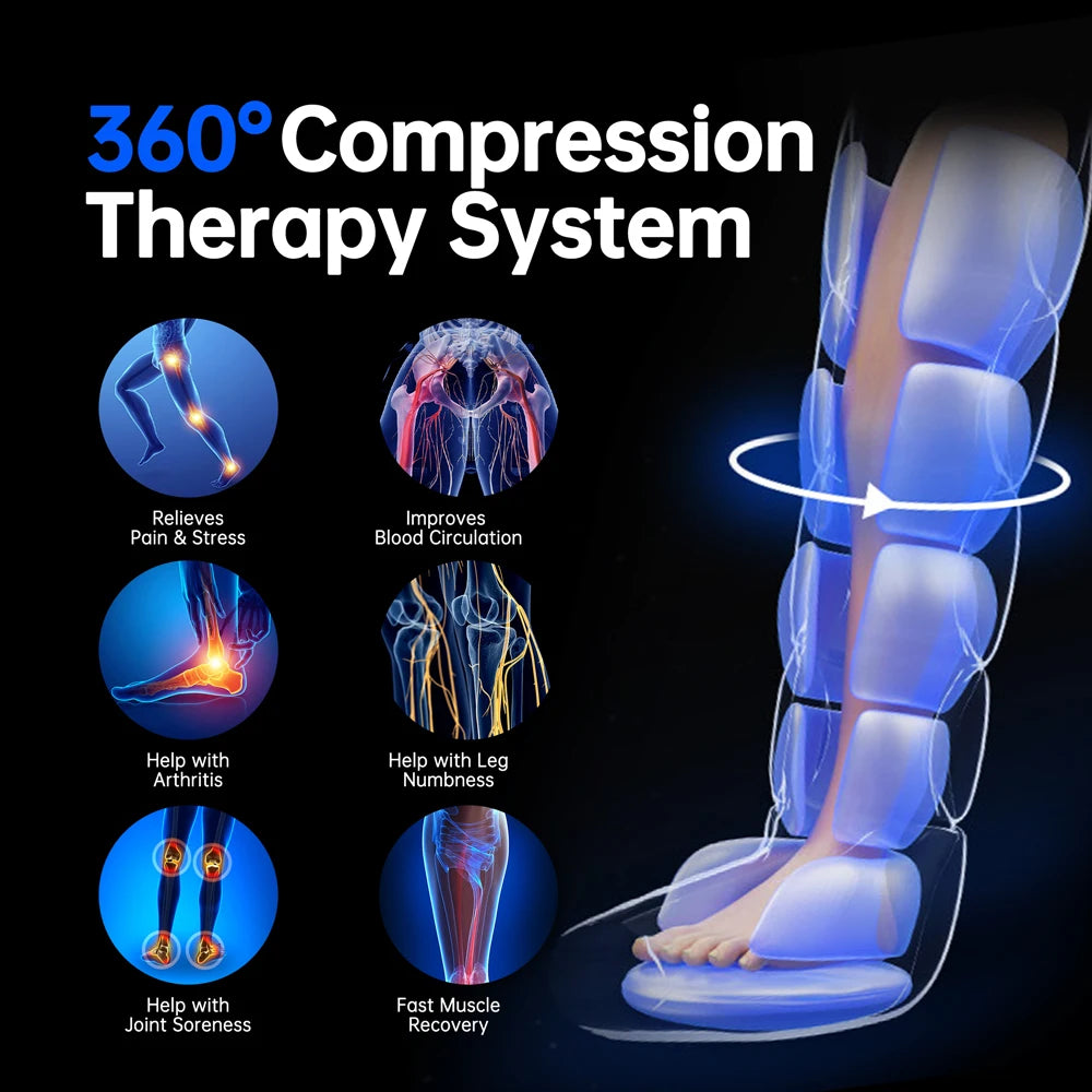 Heyelax Leg Compression Massager For Circulation And Pain Relief