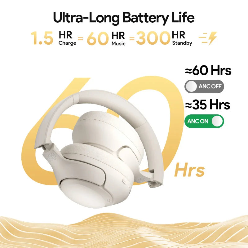 QC H3 ANC Wireless Headphones Bluetooth 5.4 Hi Res Audio