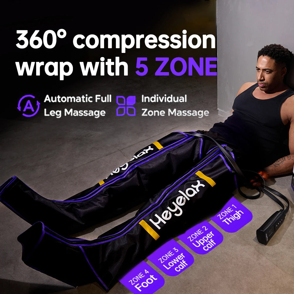 Heyelax Air Compression Leg Massager For Circulation And Pain Relief