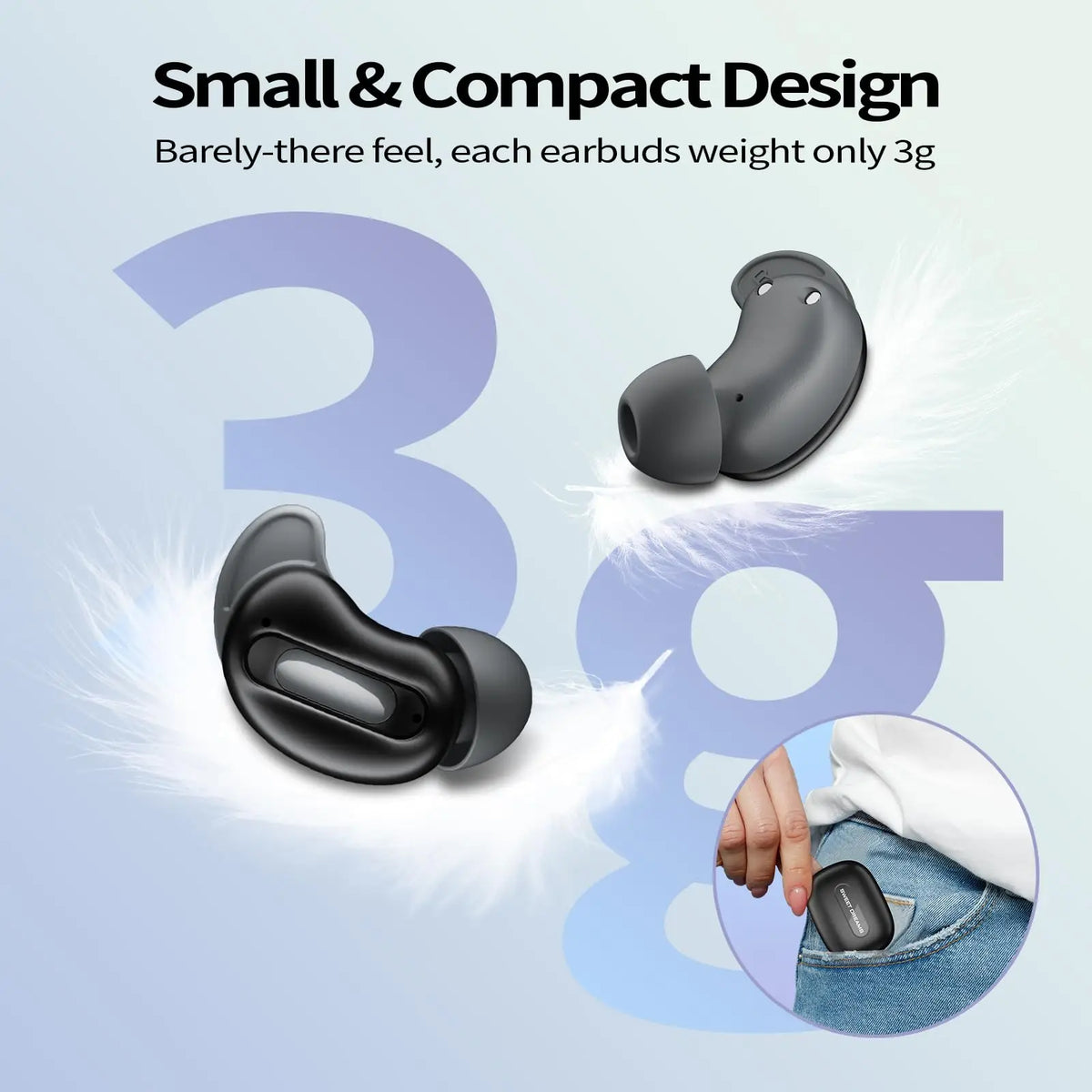 Kuizil Sleep Earbuds With Active Noise Cancellation Bluetooth