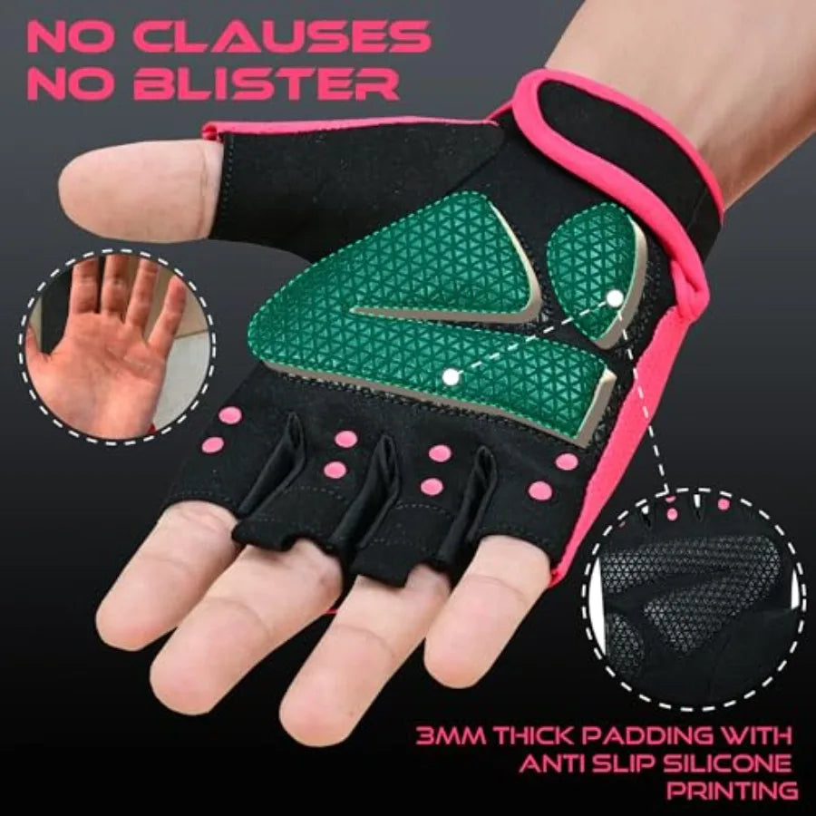 Fingerless Gym Gloves With Breathable Palm Protection For Weightlifting