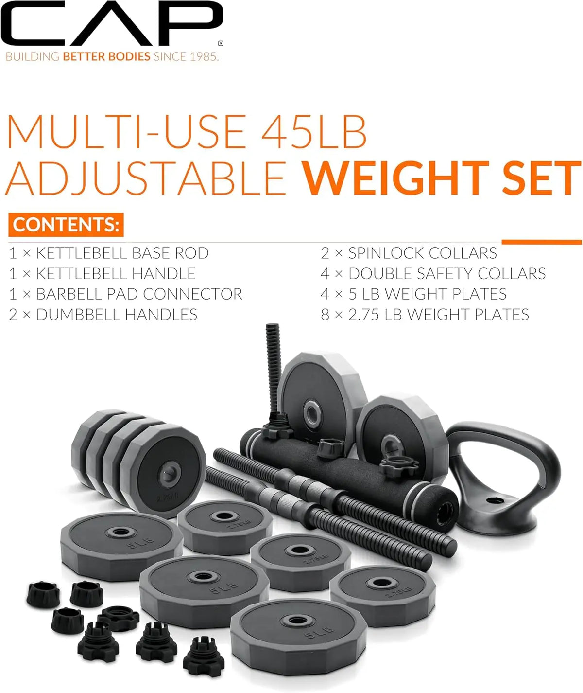 Adjustable Steel Barbell And Dumbbell Weight Training Set