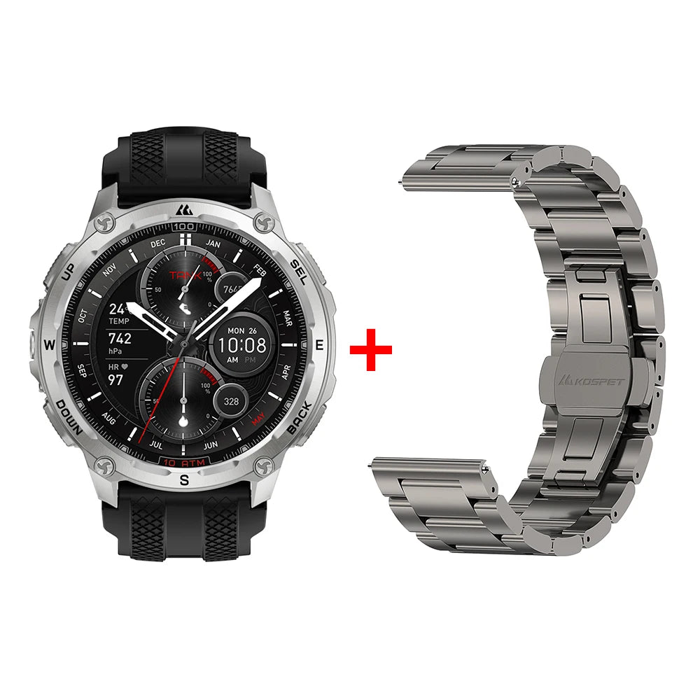 Kospet Tank T4 Rugged Smartwatch With GPS And Heart Rate Sensor