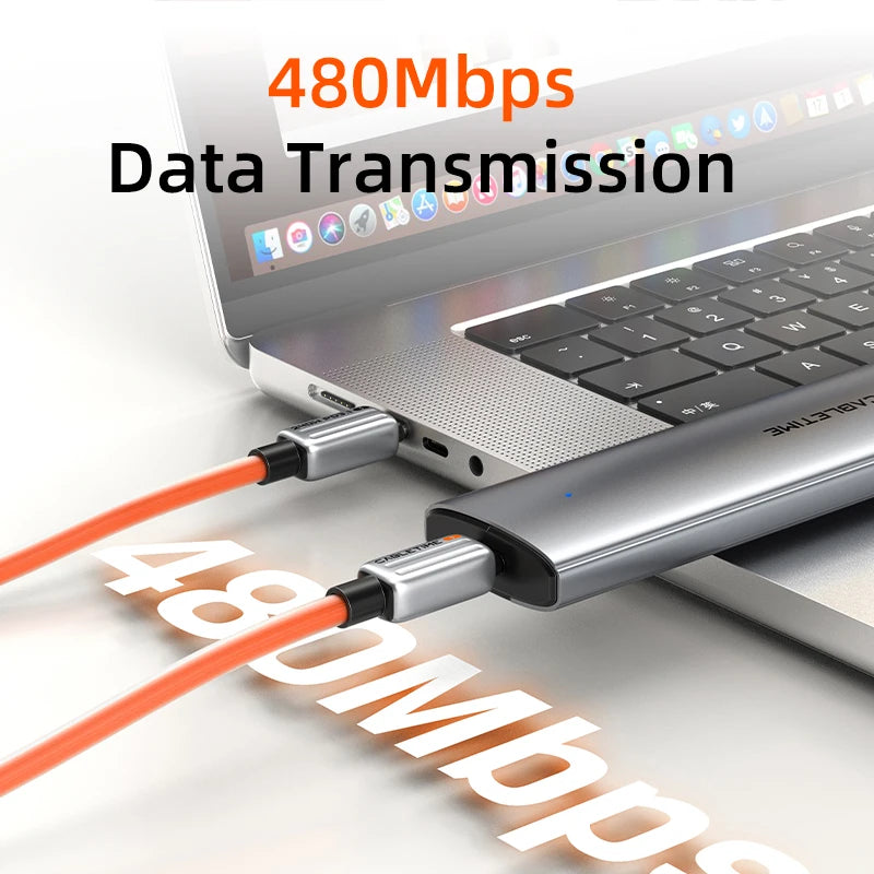 CABLETIME High Speed 240W Fast Charging USB C Cable