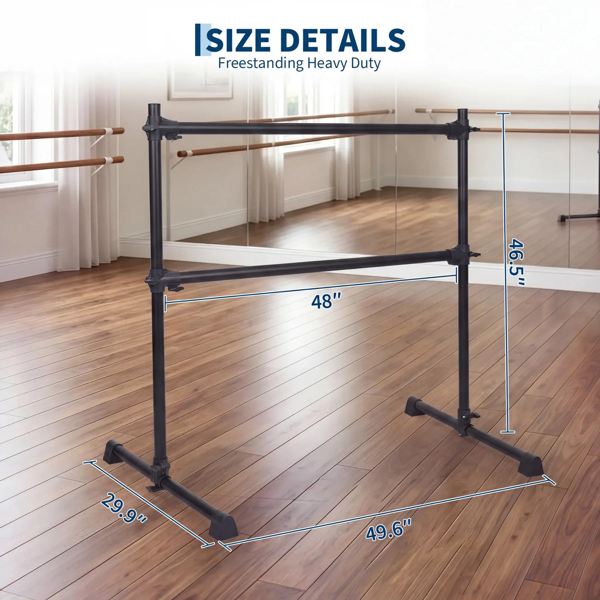 Adjustable Freestanding Ballet Barre For Home Exercise And Pilates