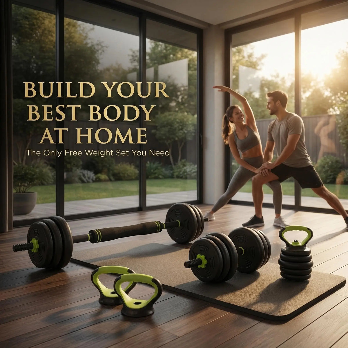 Adjustable Dumbbell Set And Kettlebell Converter For Home Gym