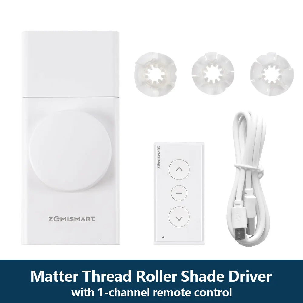 Zemismart Matter Thread Smart Roller Shade Driver With Battery
