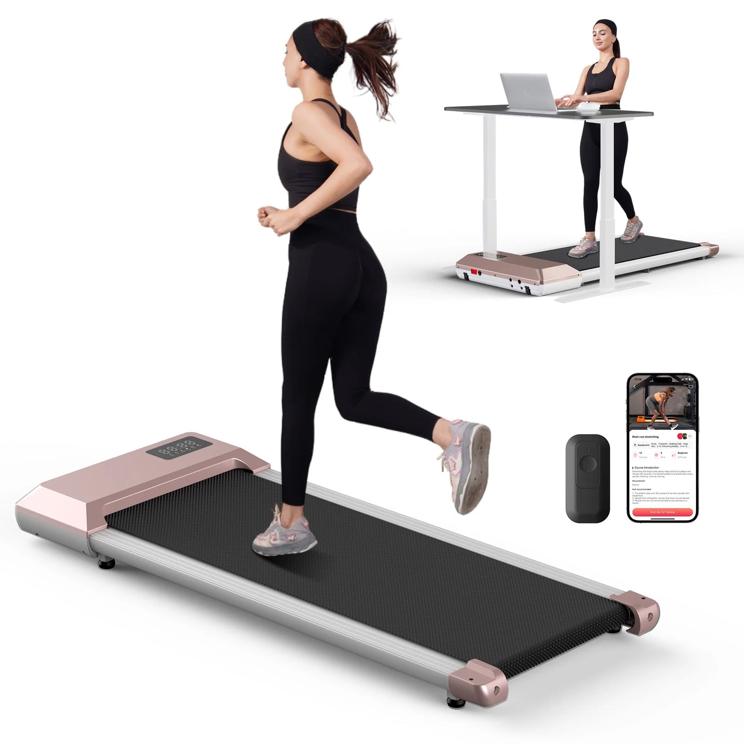 Superun 2In1 Treadmill For Home Use 2.5HP Walking Running