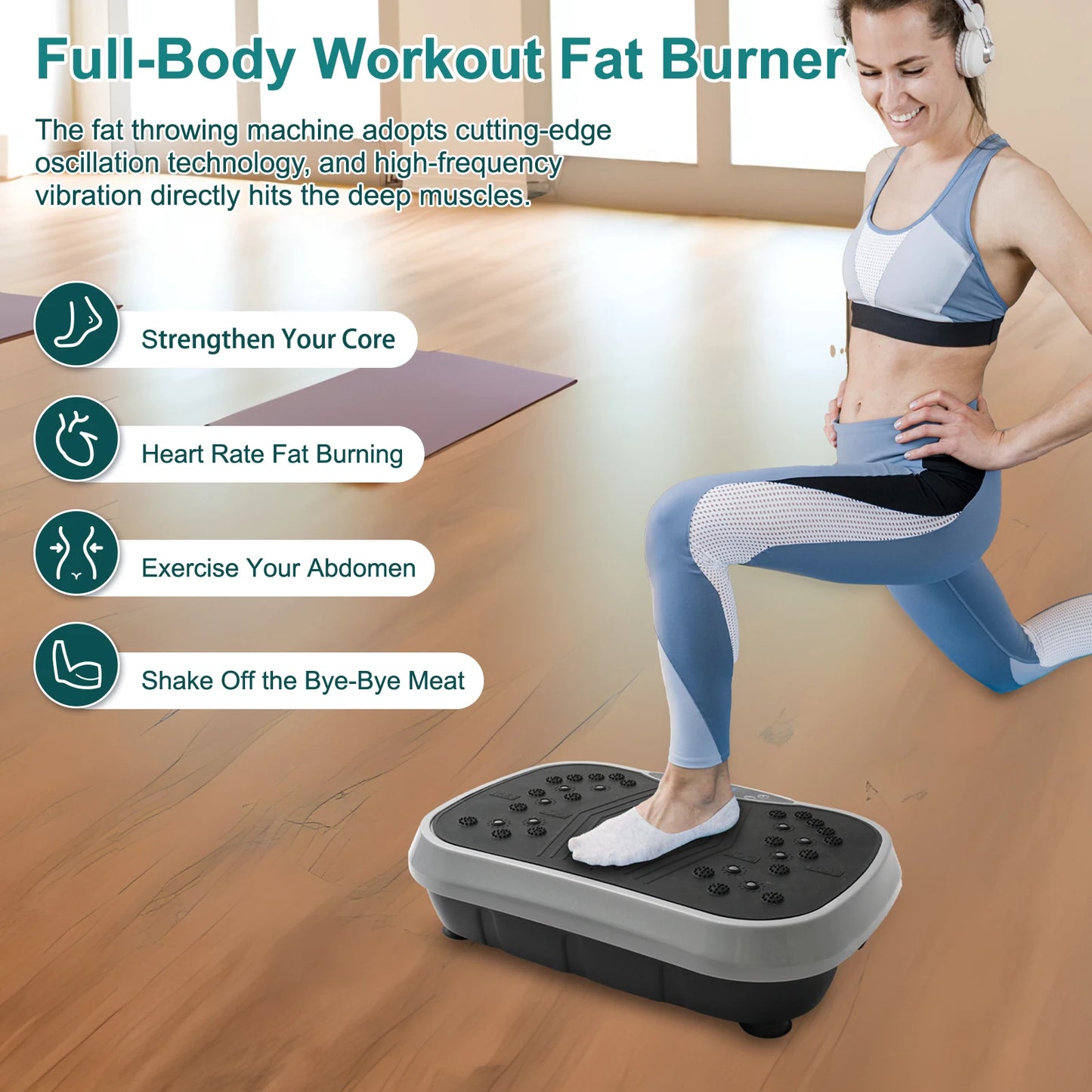 Vibration Plate Exercise Machine Fat Slinger Home Fitness Equipment