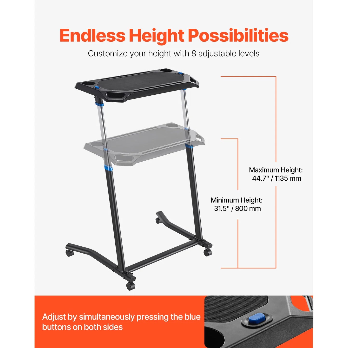 SucceBuy Cycling Desk Foldable Multifunctional Bike Trainer And Treadmill Desk