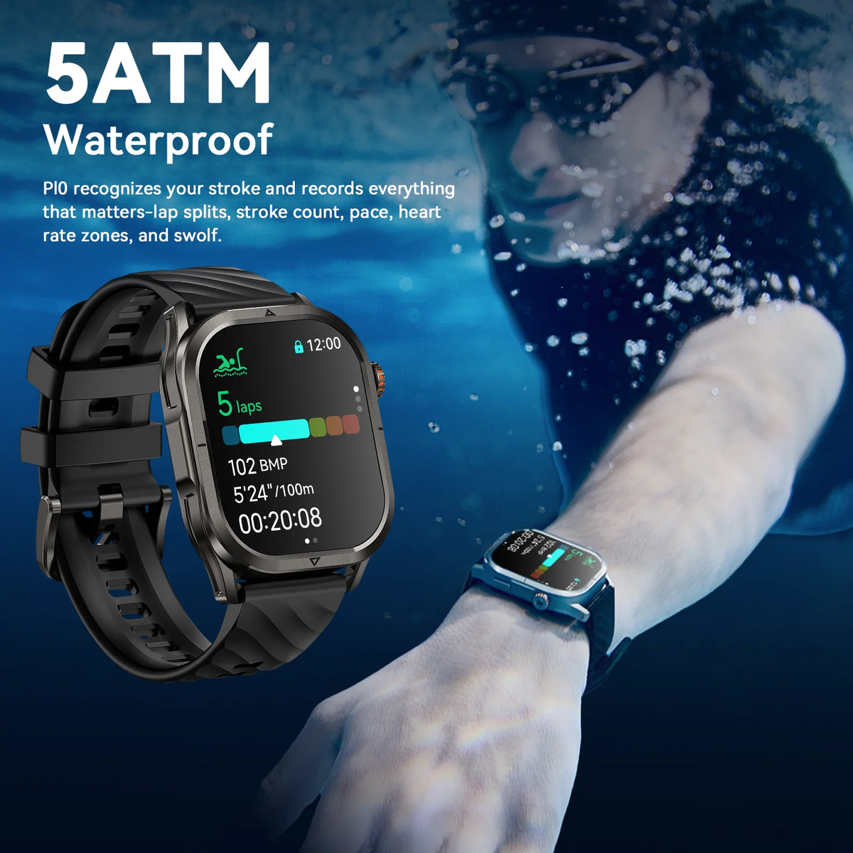 Kospet Magic P10 Gps Smartwatch Amoled Screen 5Atm Waterproof Rating