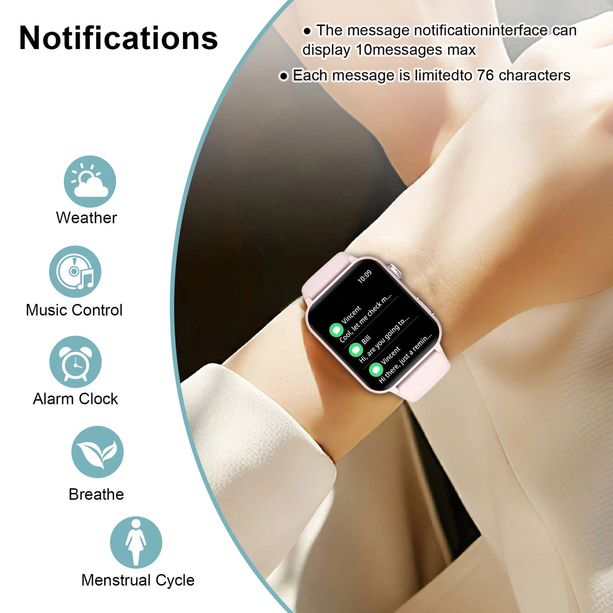 Sopzenten Smartwatch With Health Monitoring Fitness Tracking Bluetooth