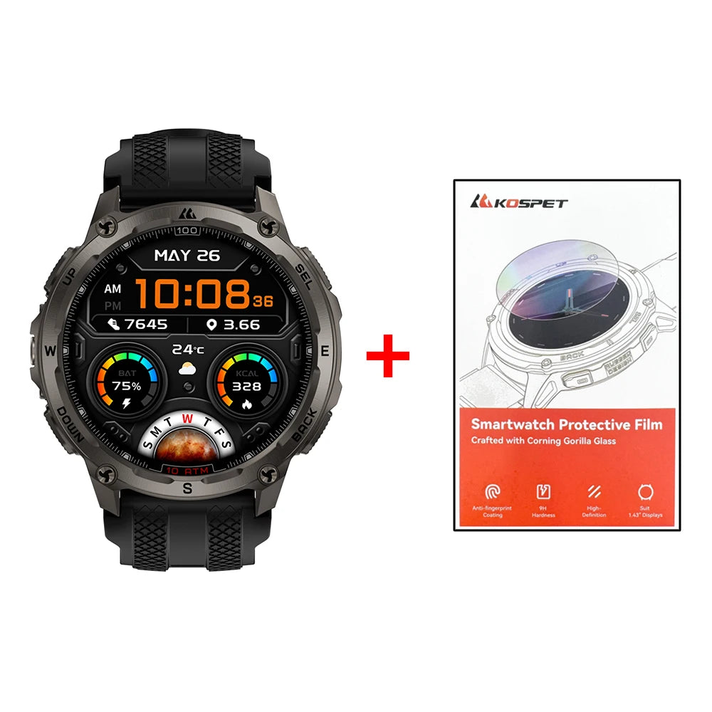 Kospet Tank T4 Rugged Smartwatch With GPS And Heart Rate Sensor