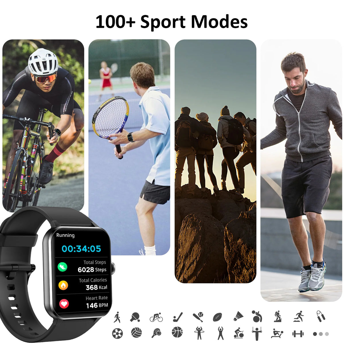 Bluetooth Call Smart Watch Featuring Fitness Tracking And Heart Rate Monitor