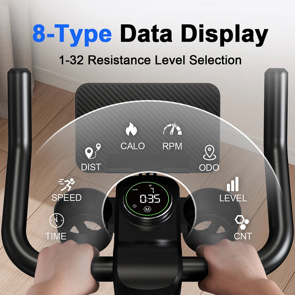 Superun 32 Levels Magnetic Resistance Stationary Exercise Bike