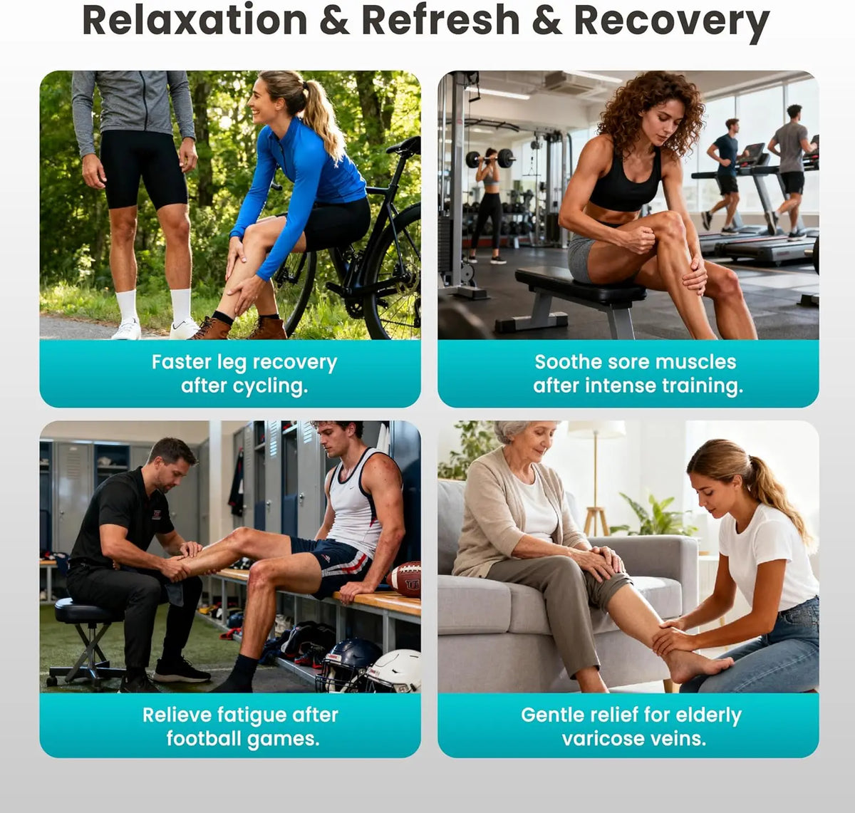 Cordless Air Compression Leg Massager For Circulation And Pain Relief