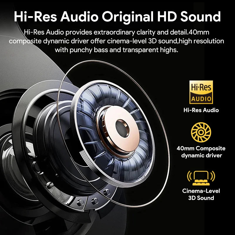 QC H3 ANC Wireless Headphones Bluetooth 5.4 Hi Res Audio