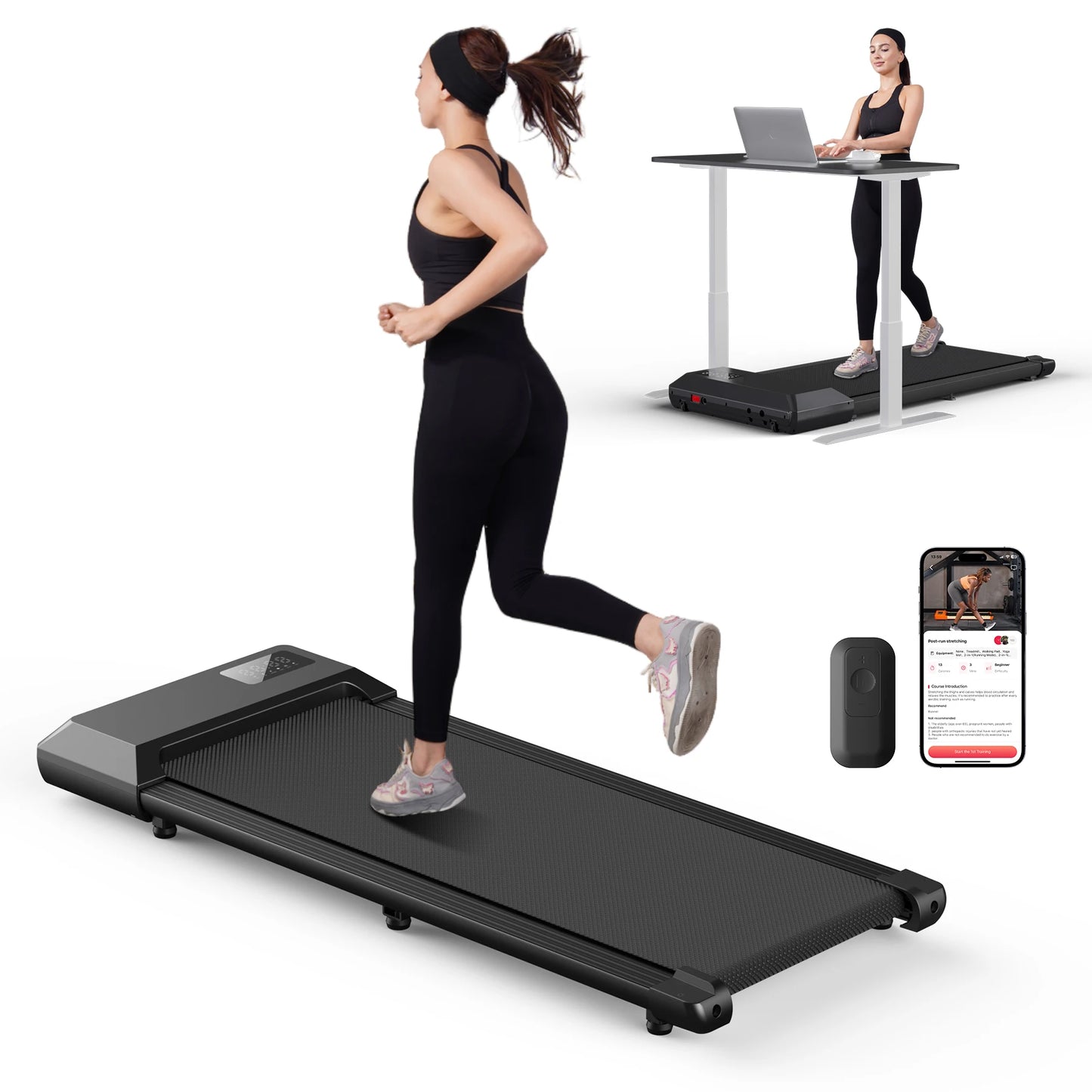 Superun 2In1 Treadmill For Home Use 2.5HP Walking Running