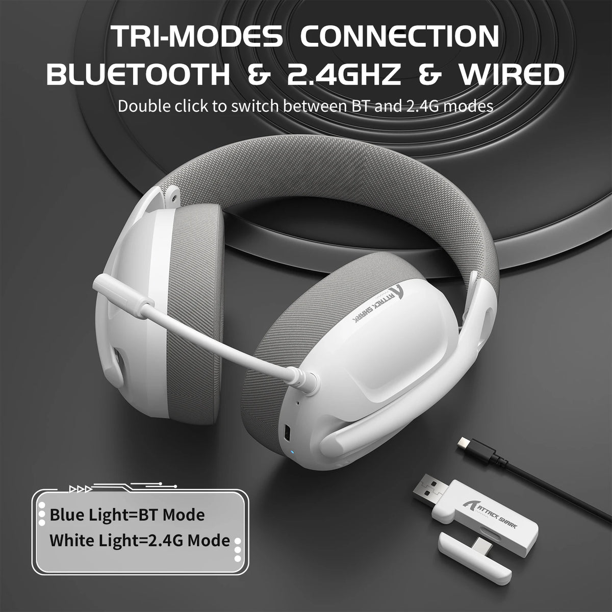 Attack Shark L80 Lightweight Wireless Gaming Headset