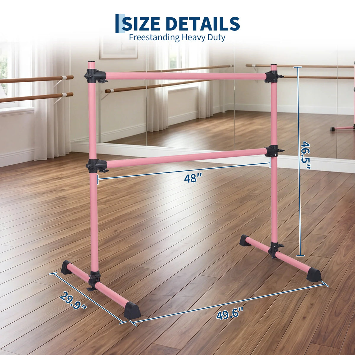 Adjustable Freestanding Ballet Barre For Home Exercise And Pilates