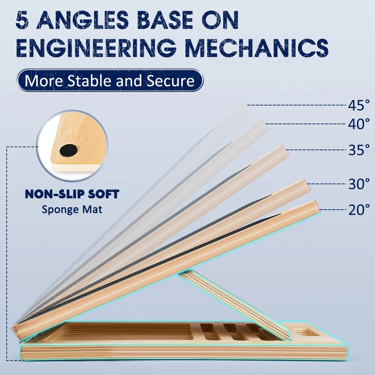 Wooden Balance Board And Calf Stretcher With Adjustable Incline