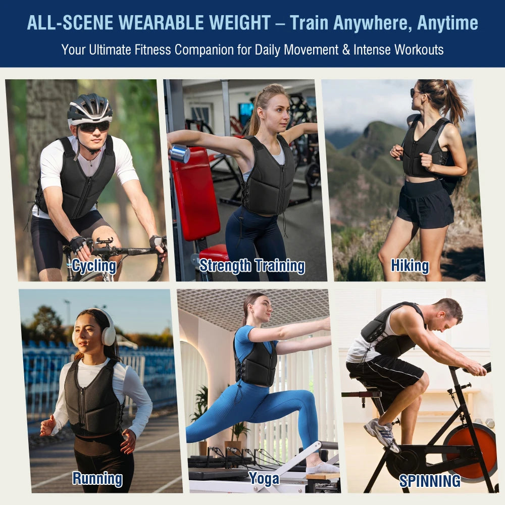 Premium Adjustable Weighted Vest For Running And Home Workouts