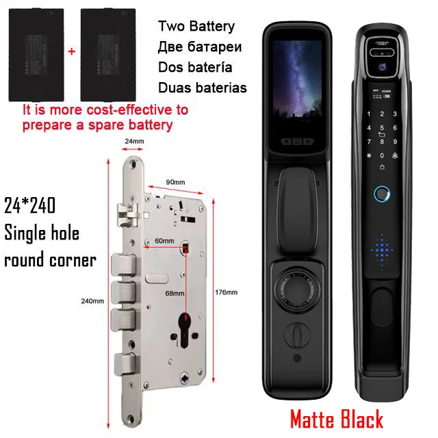 YKESDL Wifi Smart Door Lock Face Recognition Camera Video Intercom