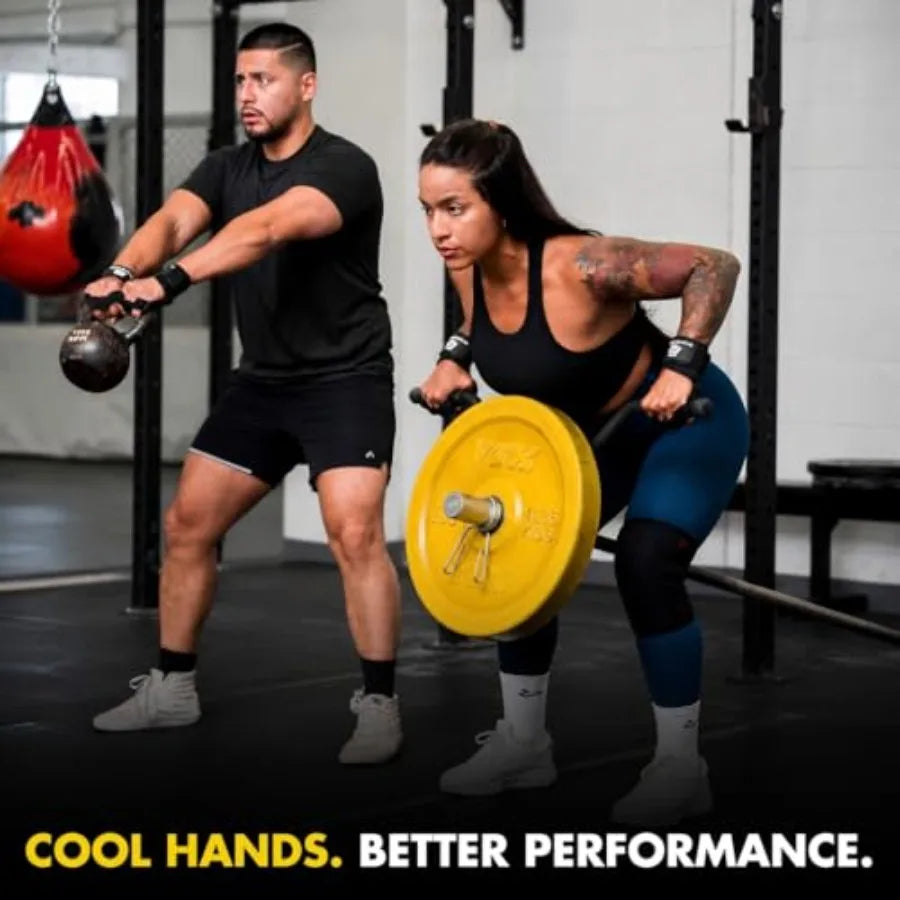 Ventilated Weight Lifting Workout Gloves With Integrated Wrist Wraps