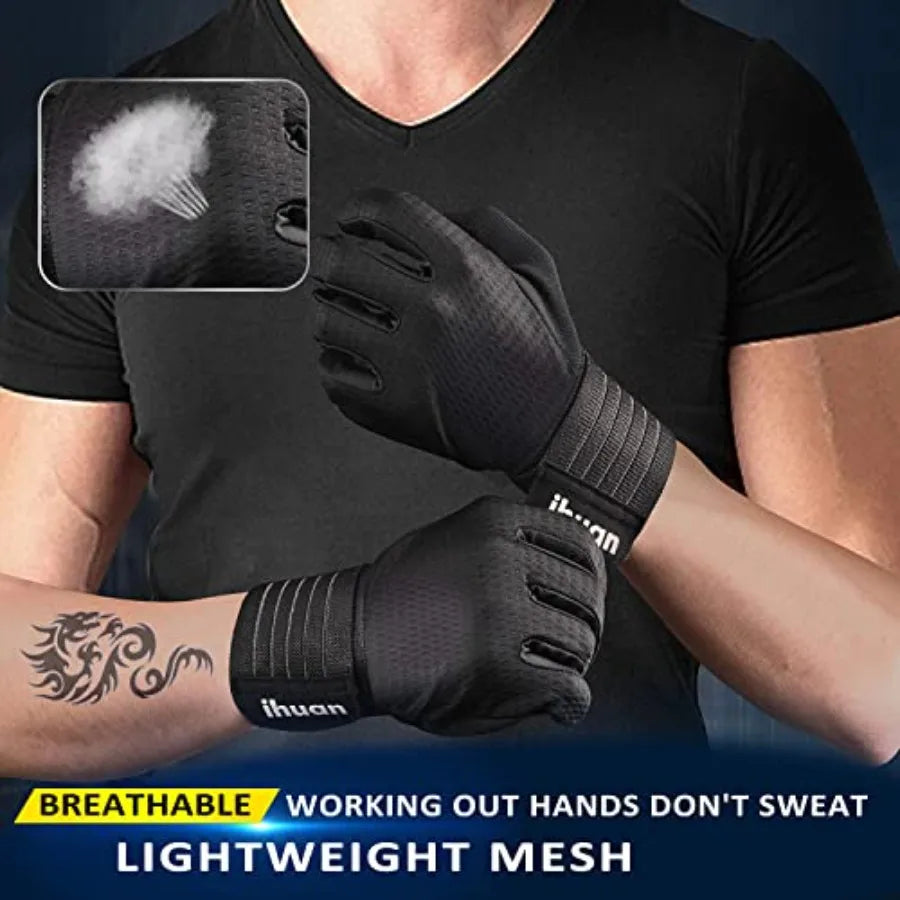 Full Finger Weight Lifting Workout Gloves For Safe Deadlift Performance