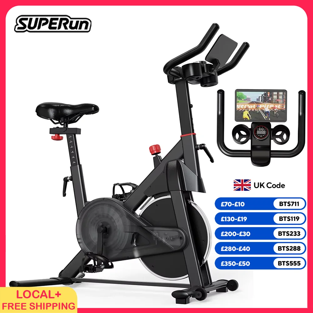 Superun 32 Levels Magnetic Resistance Stationary Exercise Bike